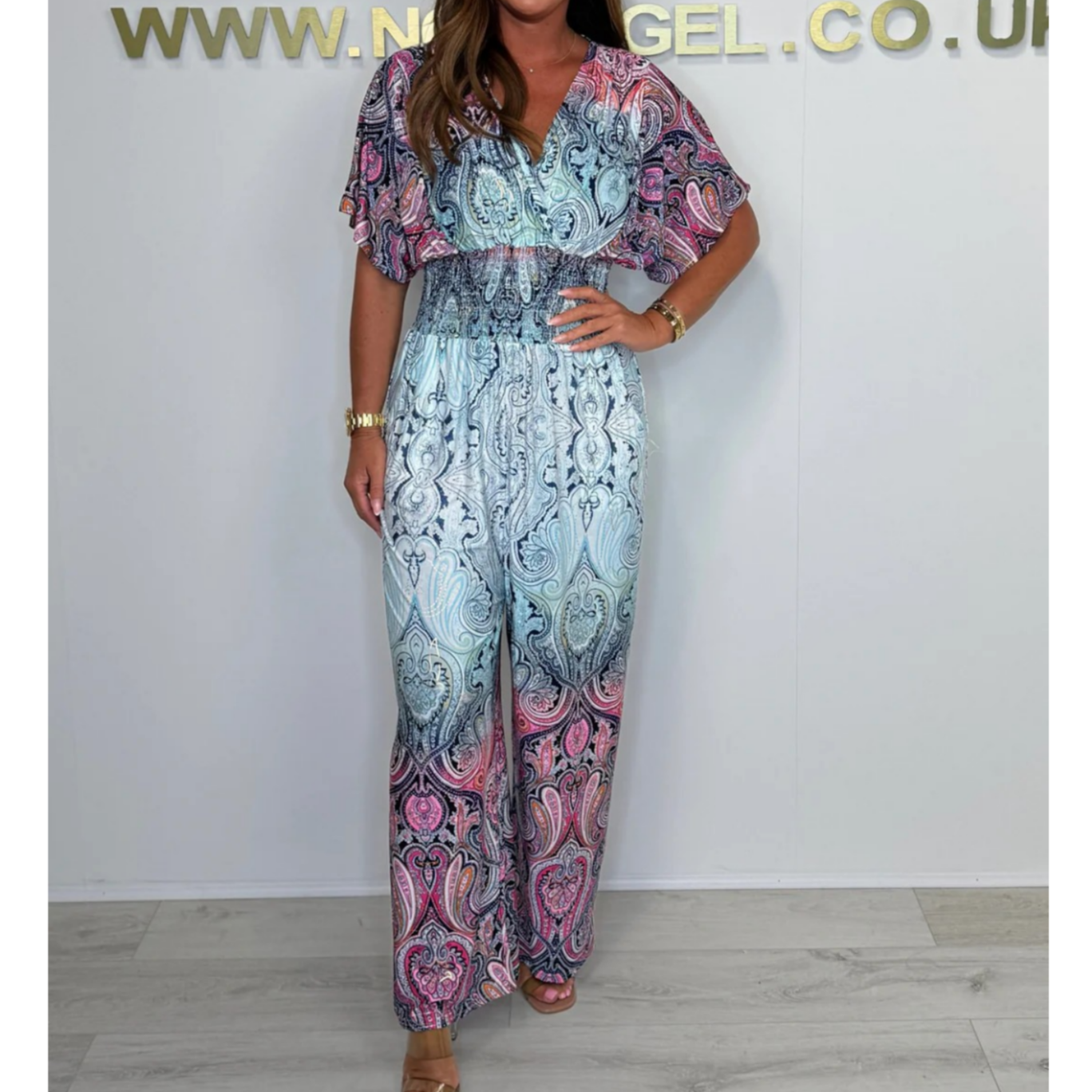 Tia | Weite Boho-Jumpsuit mit Print