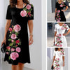 Sleva | Klassisches Midikleid mit floralem Muster