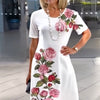 Sleva | Klassisches Midikleid mit floralem Muster