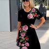 Sleva | Klassisches Midikleid mit floralem Muster