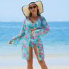 Julia | Modischer 3-teiliger Bikini-Badeanzug mit buntem Muster