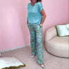 Quine | Set aus kurzärmeligem Oberteil und gemusterter Hose