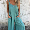 Jamy | Weites Bein V-Ausschnitt Jumpsuit mit Taschen