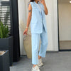 Olivia | elegantes Set mit ärmellosem Blazer und High-Waist-Hose