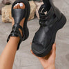 Beatrice | modische orthopädische Sandalen mit Keilabsatz und Plateau