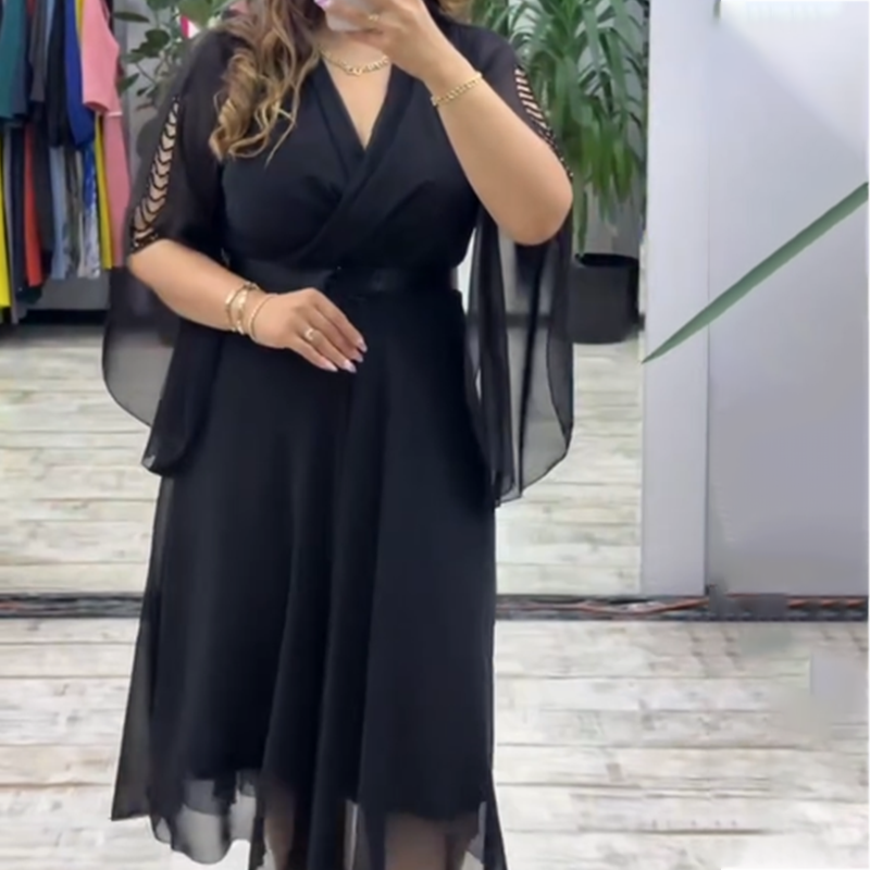 Nicole | modisches Kleid mit V-Ausschnitt für besondere Anlässe