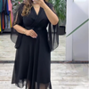 Nicole | modisches Kleid mit V-Ausschnitt für besondere Anlässe