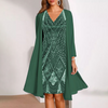Idori | Glamouröses Kleid mit passendem langen Mantel