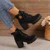Ana™ | Modische Stiefeletten mit dicken Absätzen