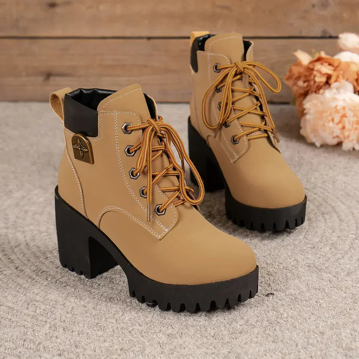 Ana™ | Modische Stiefeletten mit dicken Absätzen