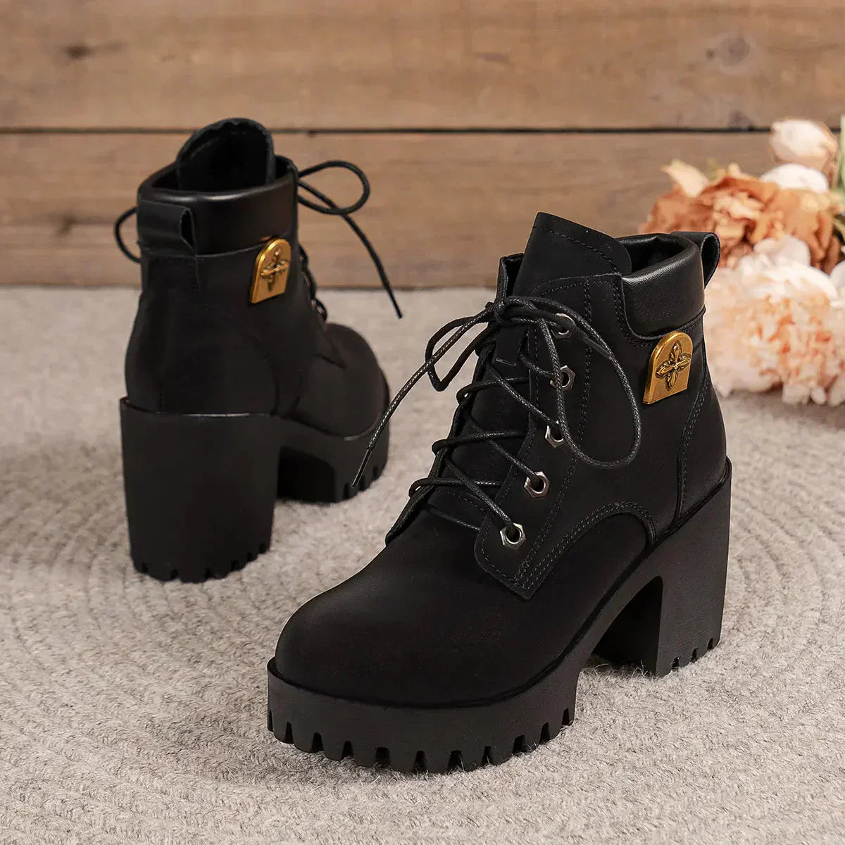 Ana™ | Modische Stiefeletten mit dicken Absätzen