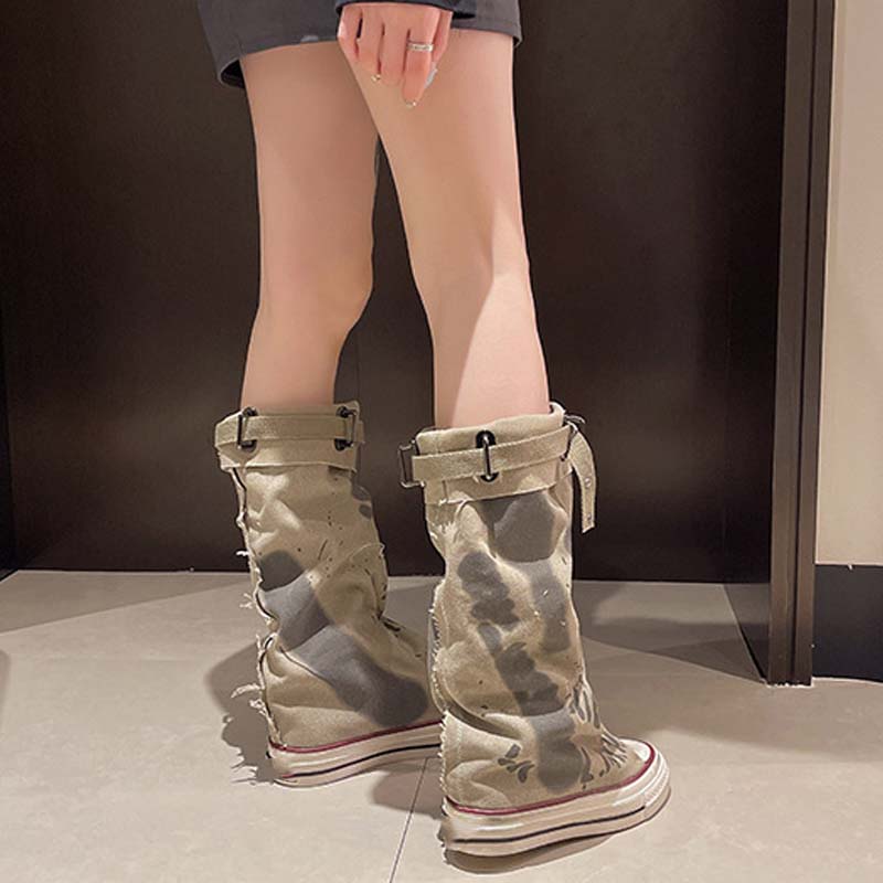 Alessia | Modische Retro-Stiefel für Damen, flach & lässig