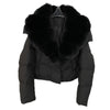Celvira | Kurze Jacke mit Kunstfellkragen