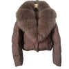 Celvira | Kurze Jacke mit Kunstfellkragen