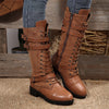 Faria | Kampfstiefel mit Schnürsenkeln und Schnallen