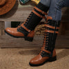 Faria | Kampfstiefel mit Schnürsenkeln und Schnallen