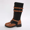 Faria | Kampfstiefel mit Schnürsenkeln und Schnallen