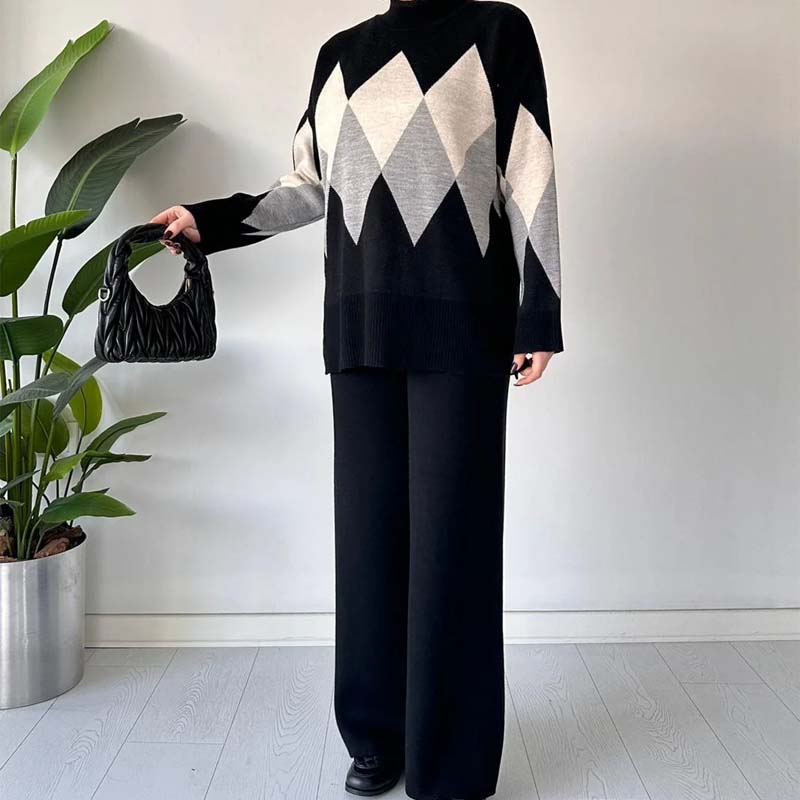 Dunna | Farbblock-Karomuster-Set