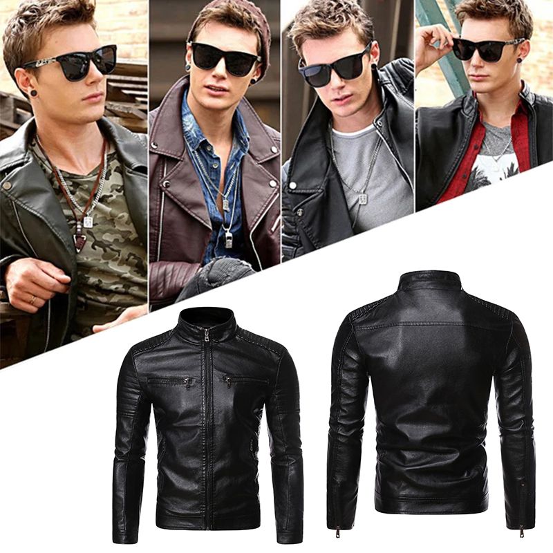 Luca™ | Moderne Lederjacke mit Reißverschluss
