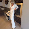 Clarith | Elegantes Set mit Oberteil und weit geschnittener Hose