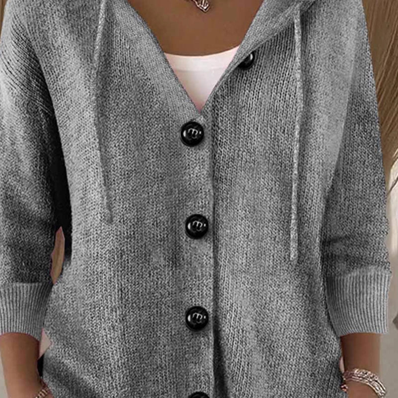 Elaize | Klassischer Strickpullover mit Knopfleiste