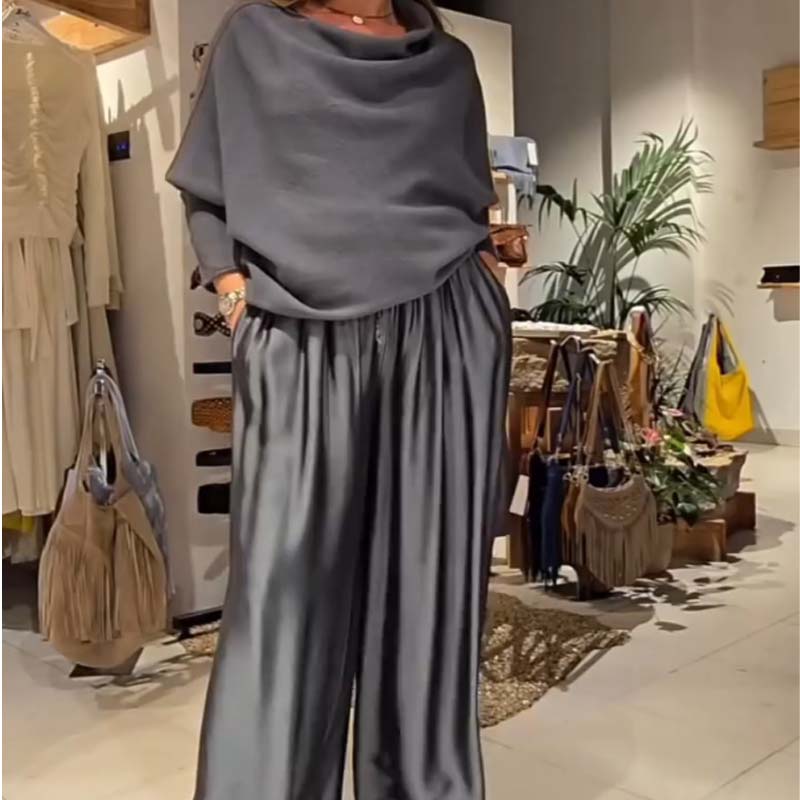 Yaena | Zweiteiliges Lounge-Set mit schulterfreiem Oberteil