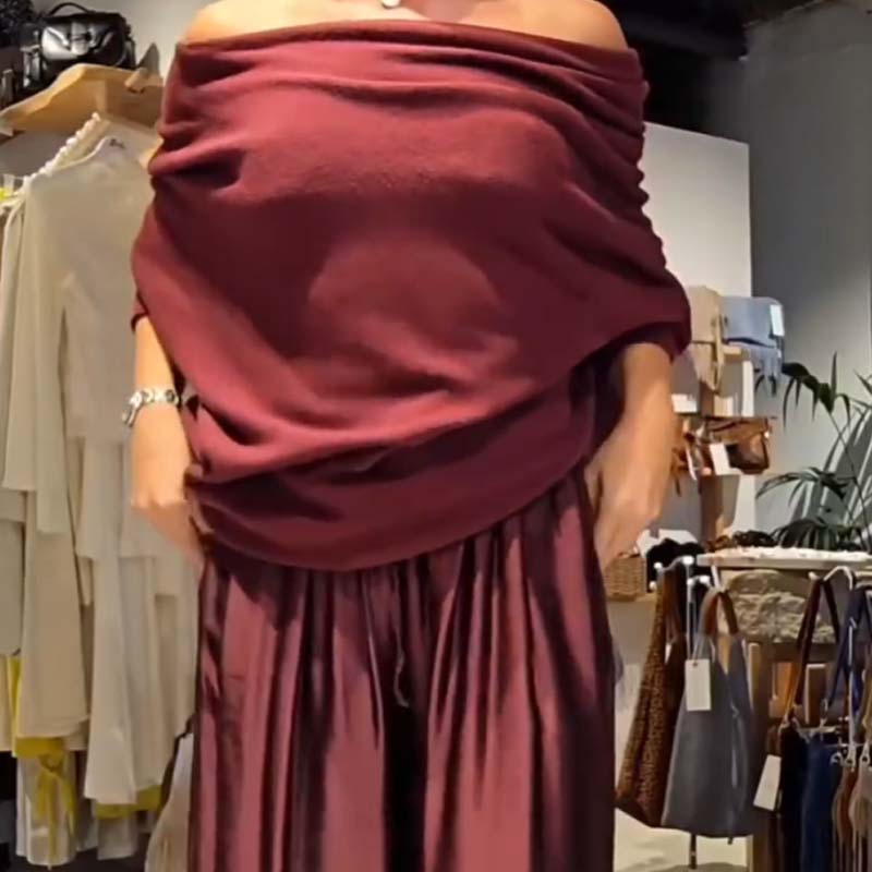 Yaena | Zweiteiliges Lounge-Set mit schulterfreiem Oberteil