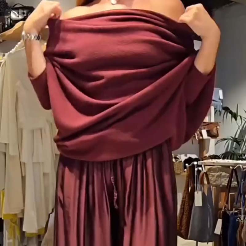 Yaena | Zweiteiliges Lounge-Set mit schulterfreiem Oberteil