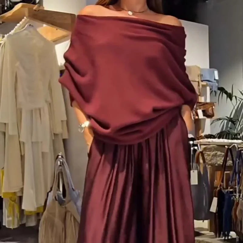 Aila | Elegante Off-Shoulder Zweiteiler-Set