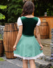 Oktoberfest Dirndl Kostüm Set mit Schürze im Biermädchen-Stil