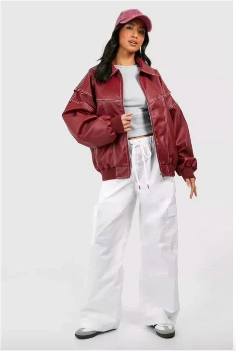 Larissa | Oversized Lederjacke