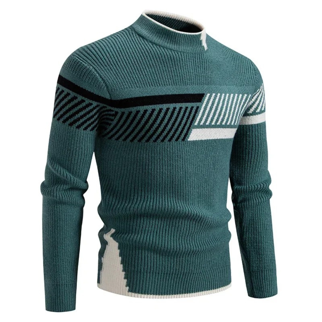 Sean | Stylischer gestrickter Pullover mit geometrischen Mustern