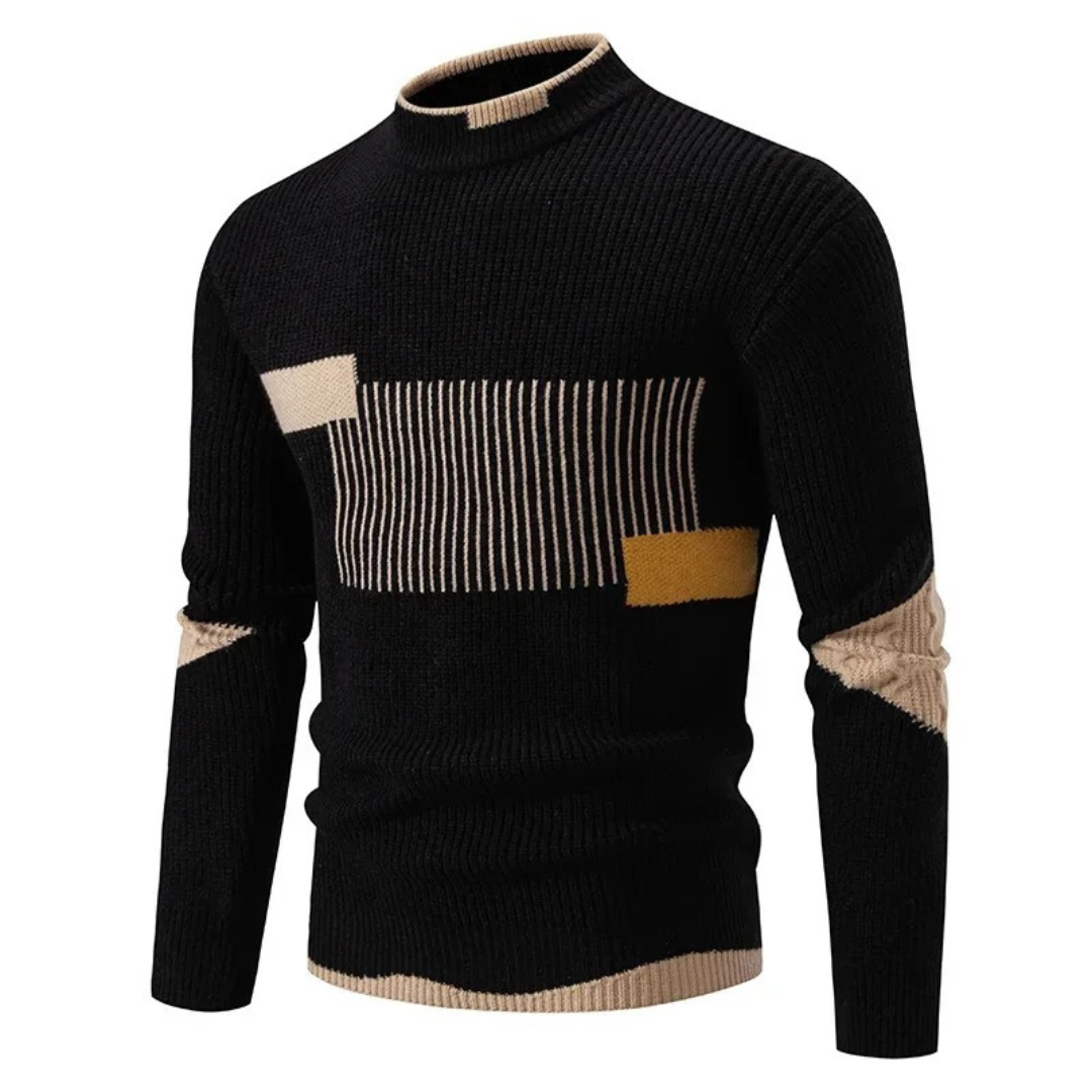 Sean | Stylischer gestrickter Pullover mit geometrischen Mustern