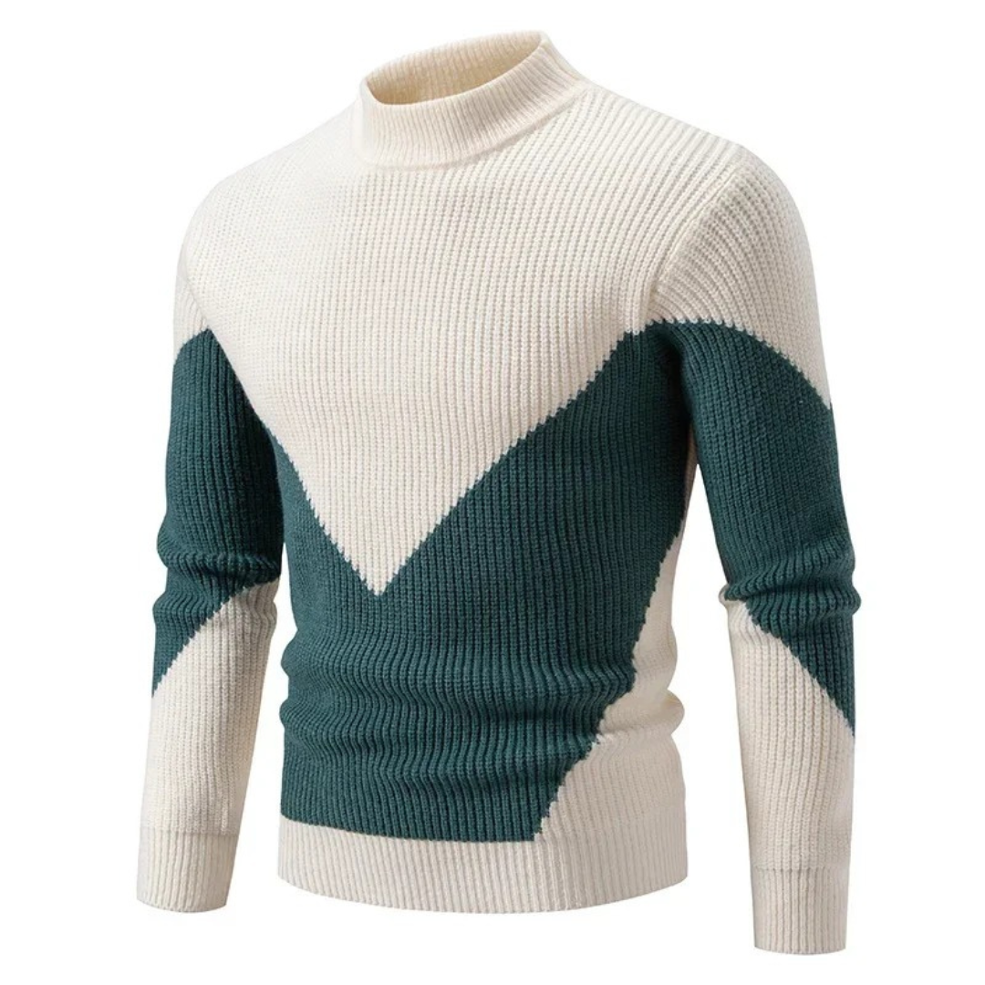 Sean | Stylischer gestrickter Pullover mit geometrischen Mustern