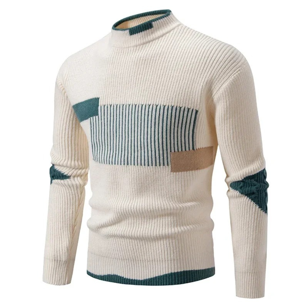 Sean | Stylischer gestrickter Pullover mit geometrischen Mustern