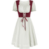 Renaissance-Style Oktoberfest Dress with Puff Sleeves