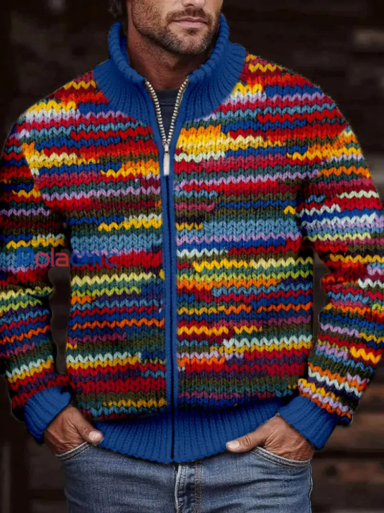 Ronelo | Herren-Zip-Cardigan im Vintage-Stil