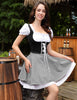 Oktoberfest Dirndl Kostüm Set mit Schürze im Biermädchen-Stil
