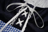 Oktoberfest Dirndl Kostüm Set mit Schürze im Biermädchen-Stil