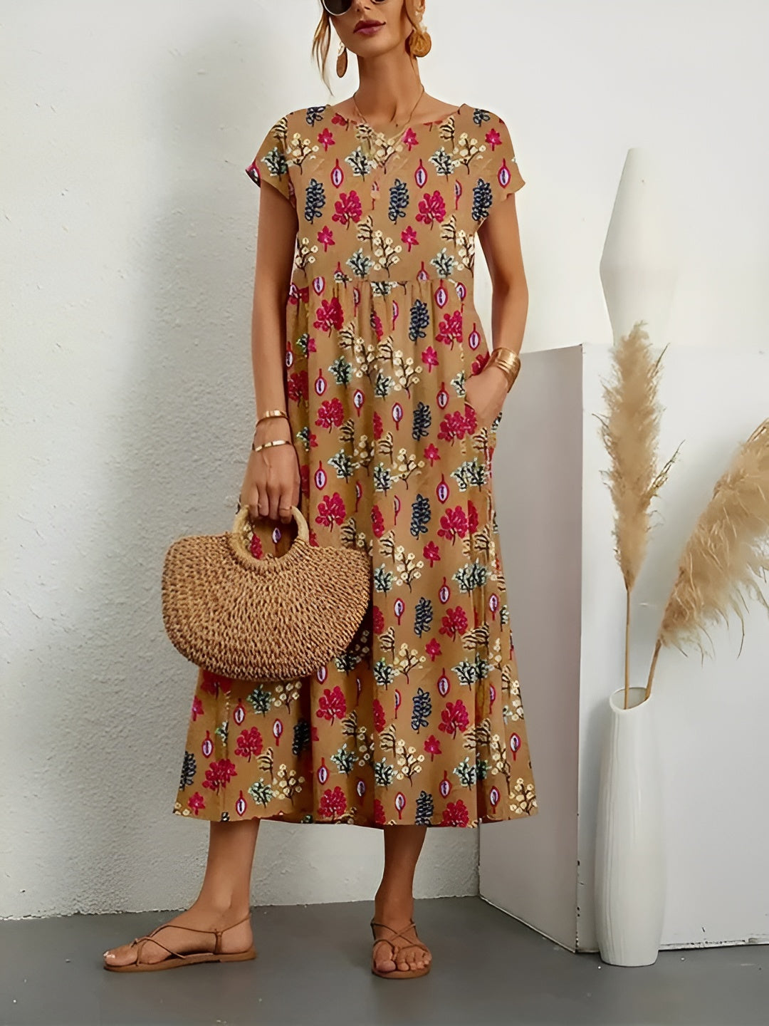 Alexandra™ | Romantisches Sommerkleid mit floralem Design