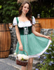 Oktoberfest Dirndl Kostüm Set mit Schürze im Biermädchen-Stil