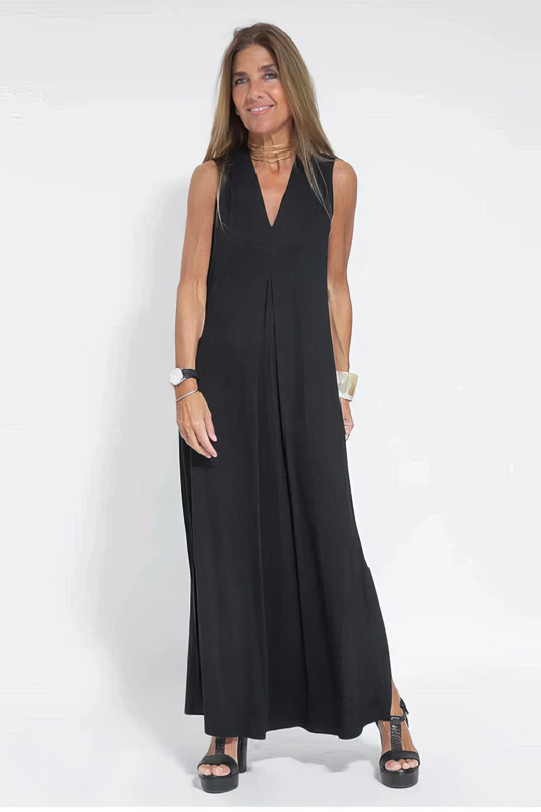 Charlotte | feminines langes Kleid mit eleganter Strickjacke