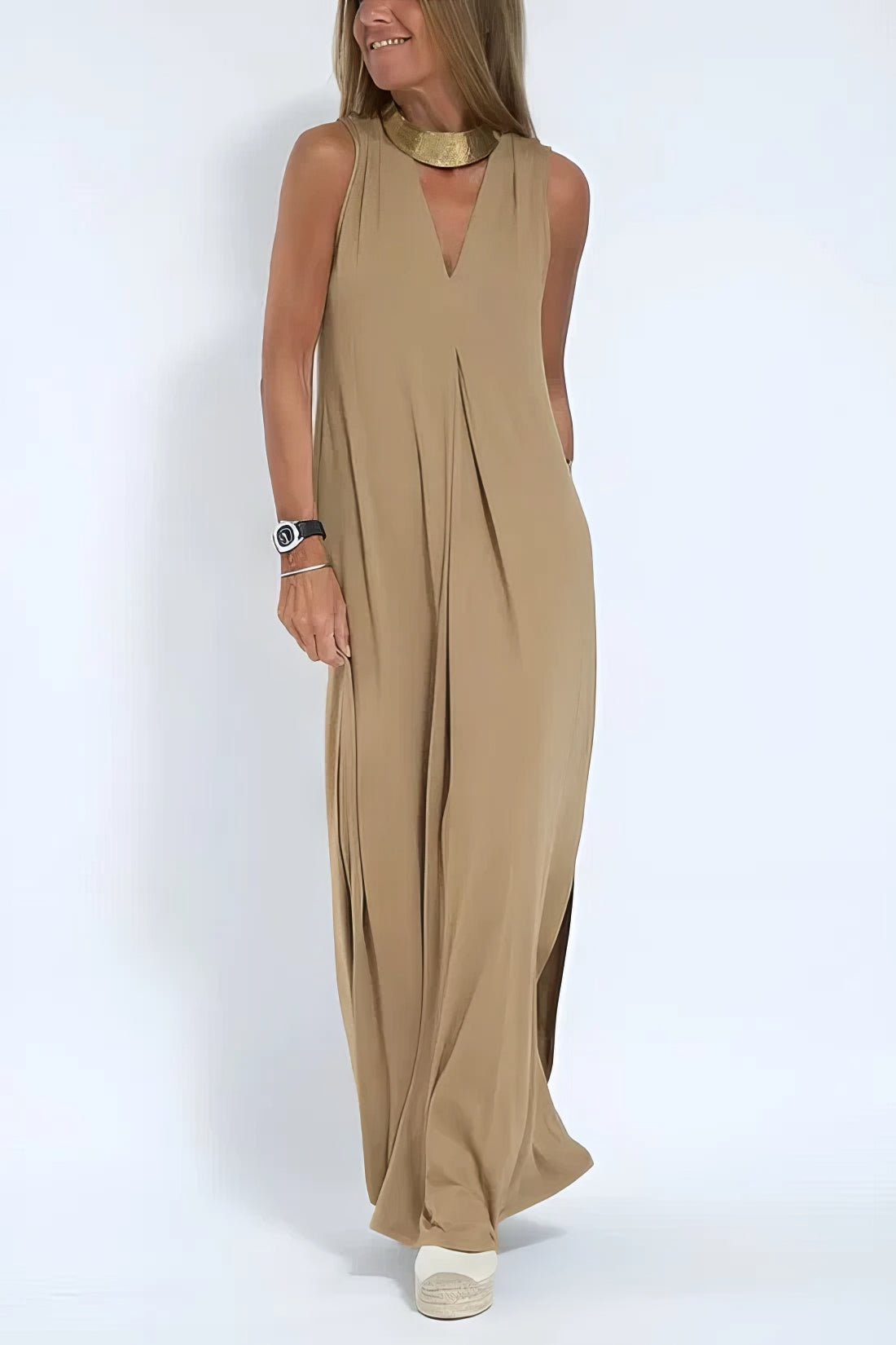 Charlotte | feminines langes Kleid mit eleganter Strickjacke