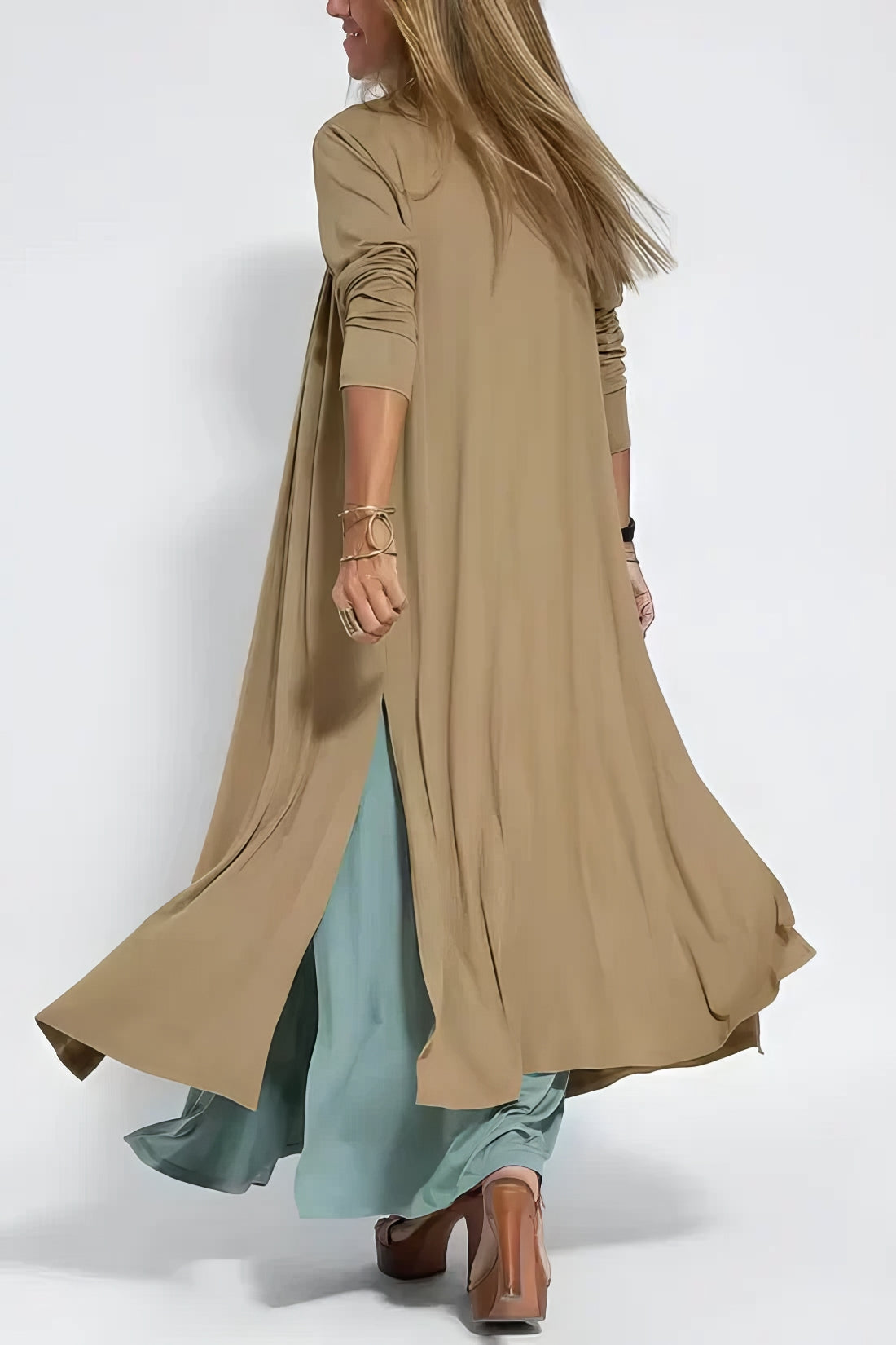 Charlotte | feminines langes Kleid mit eleganter Strickjacke