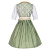Elegantes Champagne Gold Dirndl mit Schürze und Bluse für das Oktoberfest